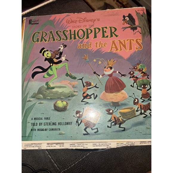 Walt Disney's Story Of The Grasshopper and The Ants vinyl 12" Disneyland ST-1905 - Picture 1 of 8